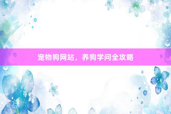 宠物狗网站，养狗学问全攻略